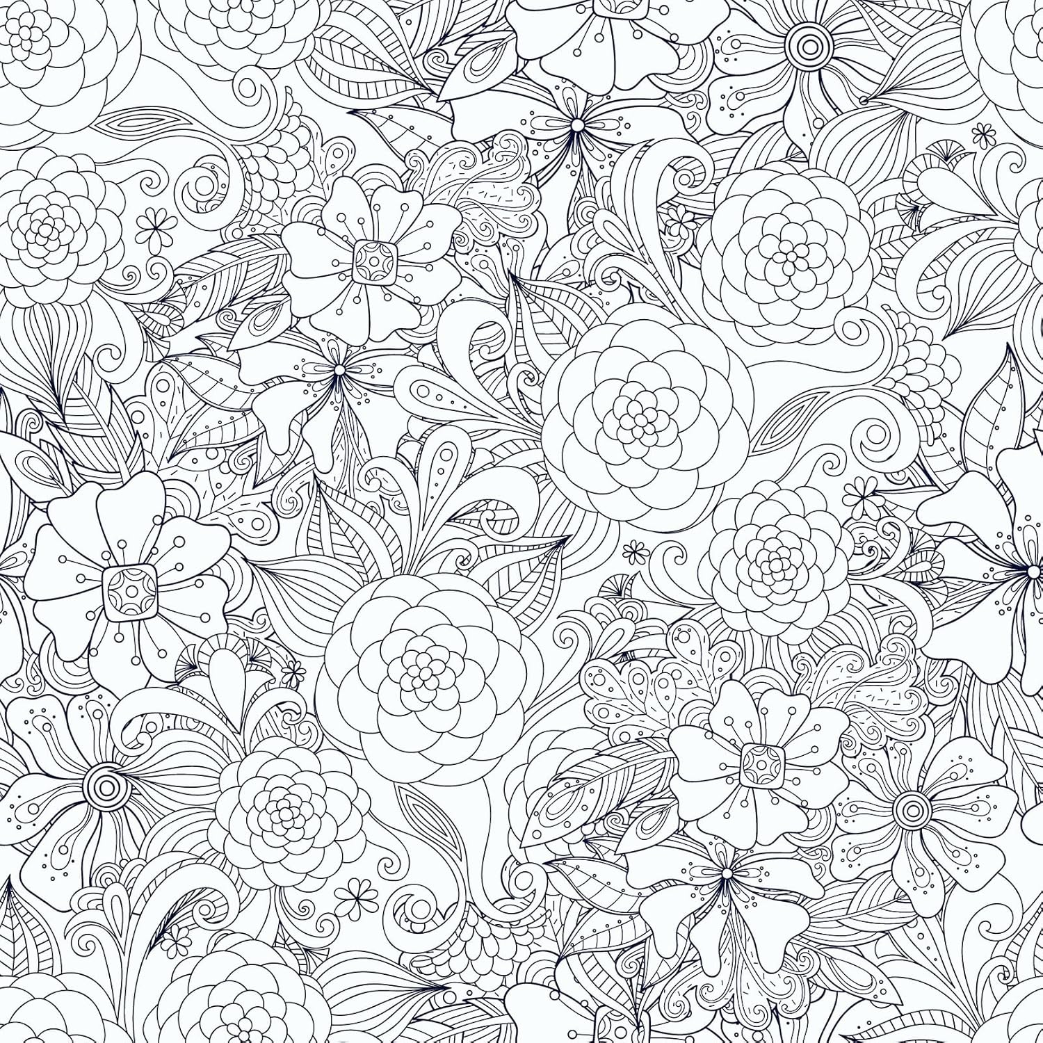 CHIHUT Peel and Stick Paintable Wallpaper 17.7”x100” Black and White Floral Botanical Wallpaper Removable Waterproof Self Adhesive Floral Contact Paper for Furniture Refurbish Table Desk Wall Covering