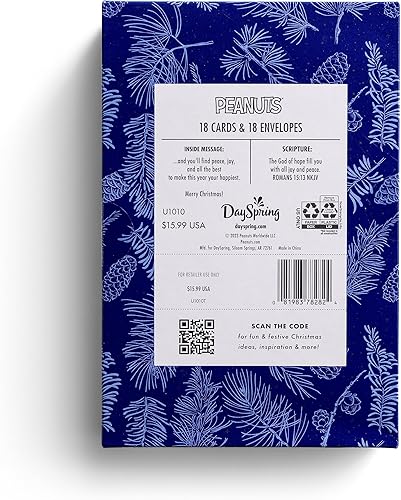 Miniatura 4 de DaySpring - Cacahuetes - Que tu Navidad brille brillante - 18 tarjetas y sobres de Navidad en caja (U1010)