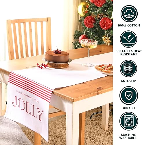 Miniatura 2 de Folkulture Juego de 6 manteles individuales de Navidad, 14 x 19 pulgadas, 100 % algodón, lavables o bohemios, manteles individuales de invierno a
