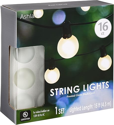 Miniatura 4 de Ashland Paquete de 8: 16 luces de cadena de globos esmerilados