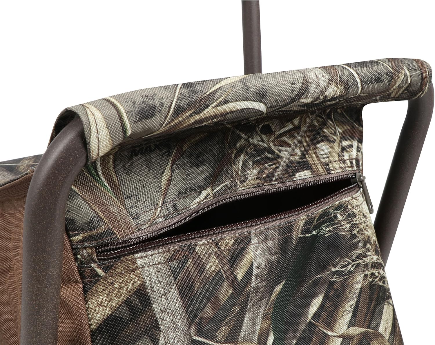 PORTAL Folding Seat, Lightweight Backrest Stool Hunting Fishing Chair with Storage Pocket for Camping, Hiking, Beach, Picnic, Support Up to 225 lbs, Camouflage