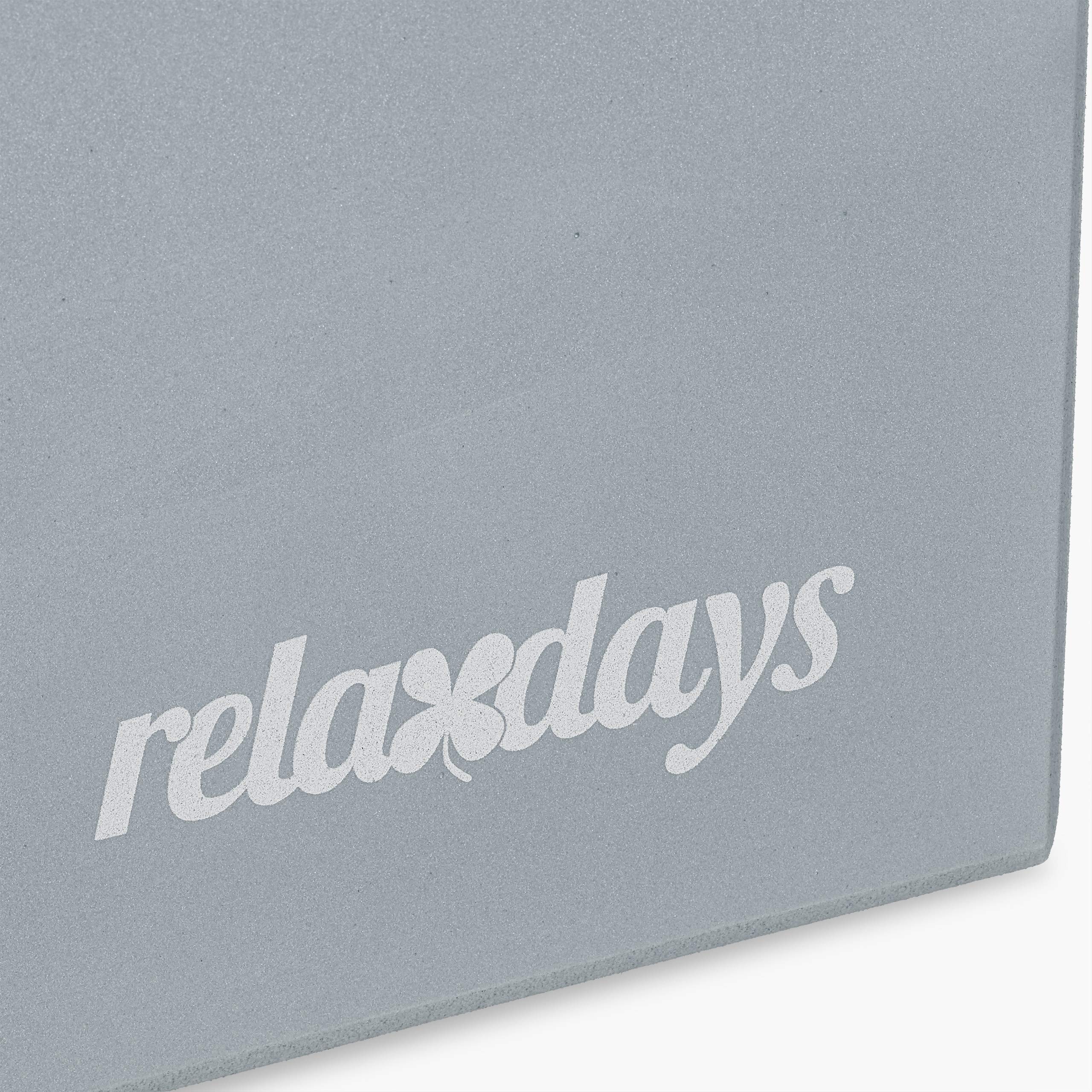 Relaxdays 10 x Blocs de Yoga, Cubes pour Exercices, en Mousse Rigide, antidérapants, H x L x P : 8 x 23 x 15 cm, Gris, en Set