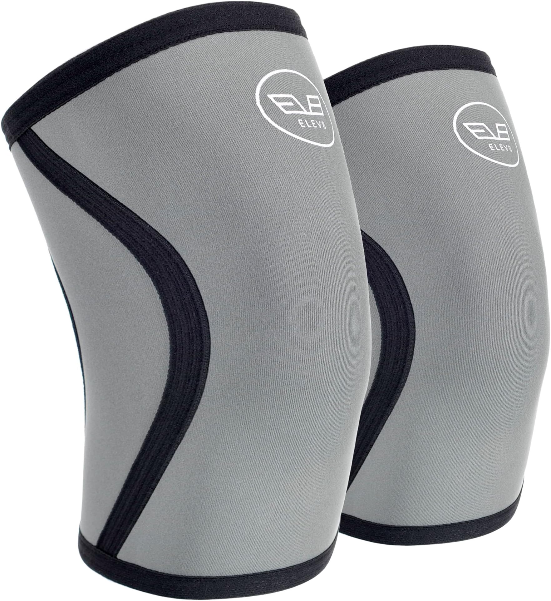 ELEV8 Knee Sleeves (1 Pair) 5mm Neoprene Brace for Compression & Support - Powerlifting, Fitness, Squats, Cross Training, Circulation, Arthritis, Joint Pain – Men and Women