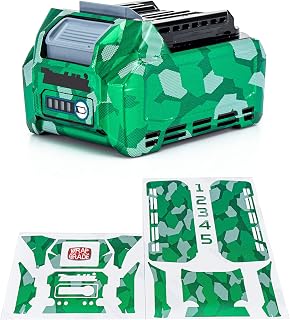 WRAPGRADE Custom Wrap Sticker Aufkleber Set Kompatibel mit 40Vmax BL4025 XGT (Hi-Green Dot Camo)