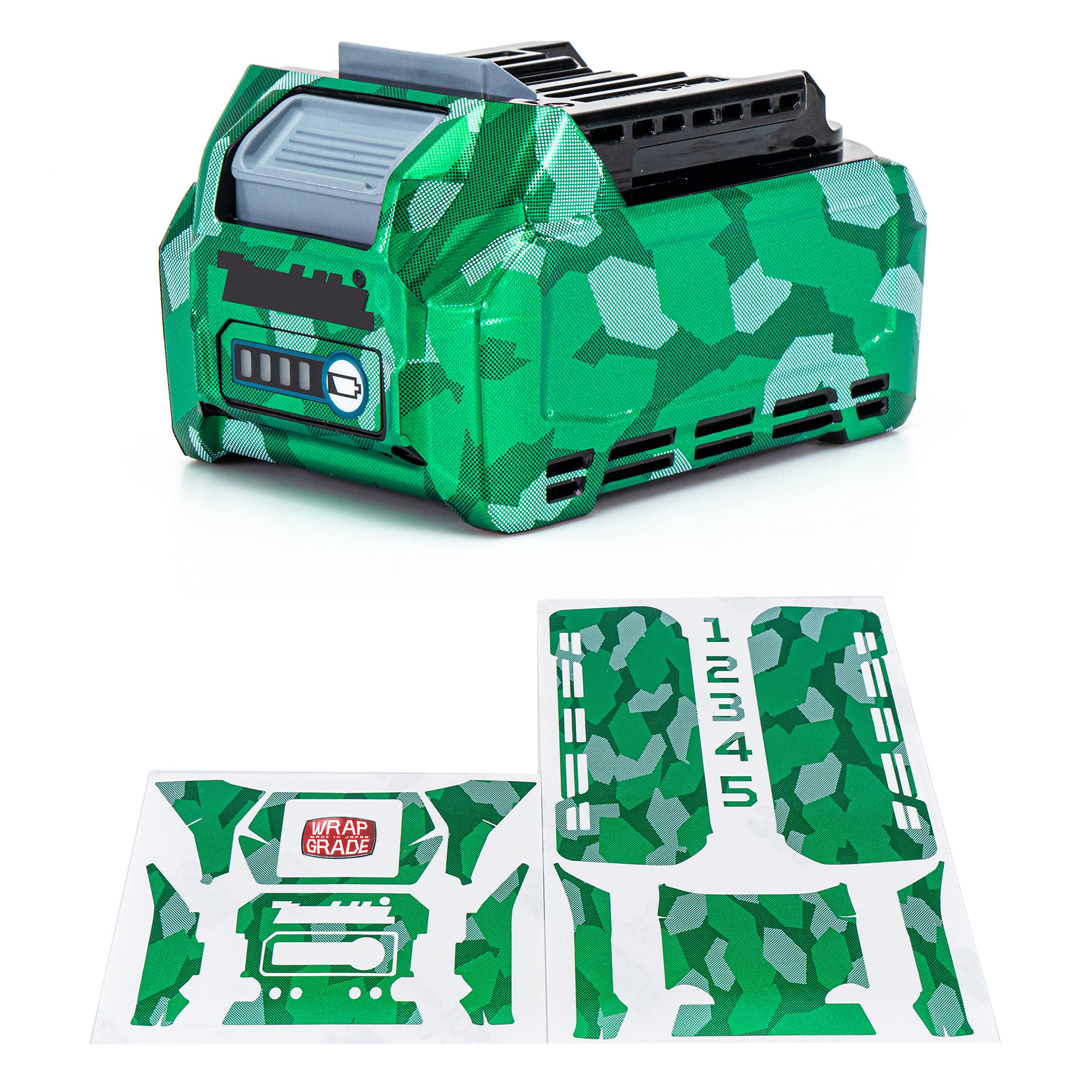 Autocollant personnalisé compatible avec 40Vmax BL4025 finition Hi-Green Camo