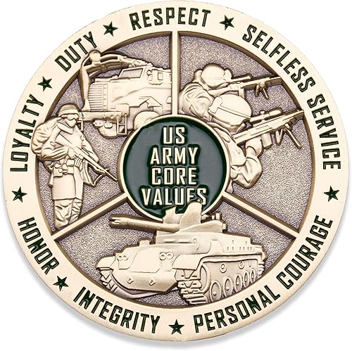 Miniatura 2 de Moneda de desafío de valores fundamentales del ejército  Moneda de desafío del ejército de los Estados Unidos  Increíble moneda militar del ejército