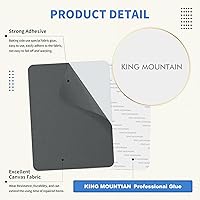 Vista 87 de KING MOUNTAIN Parche de reparación de lona de 9 x 11 pulgadas, 2 piezas, parche de tela impermeable autoadhesivo para sofás, tiendas de campaña