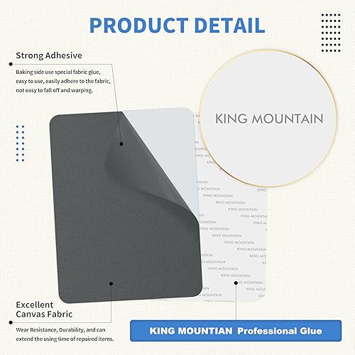 Vista 88 de KING MOUNTAIN Cinta de reparación de lona, parche para equipos para exteriores, 4 x 63 pulgadas, impermeable, autoadhesiva para reparar cubiertas
