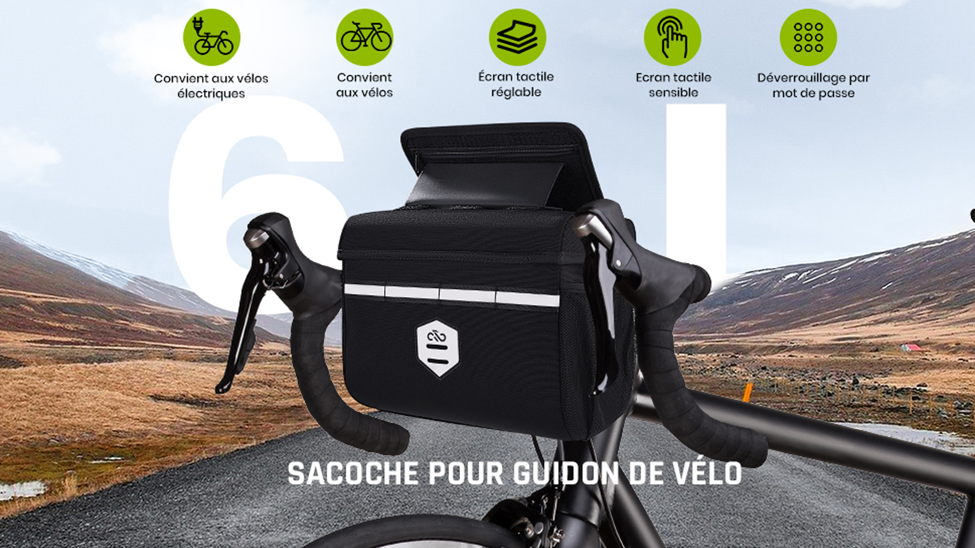 Sacoche De Guidon Vélo Ancienne - Pour Carte Routière Et Téléphone - Vintage Cyclisme