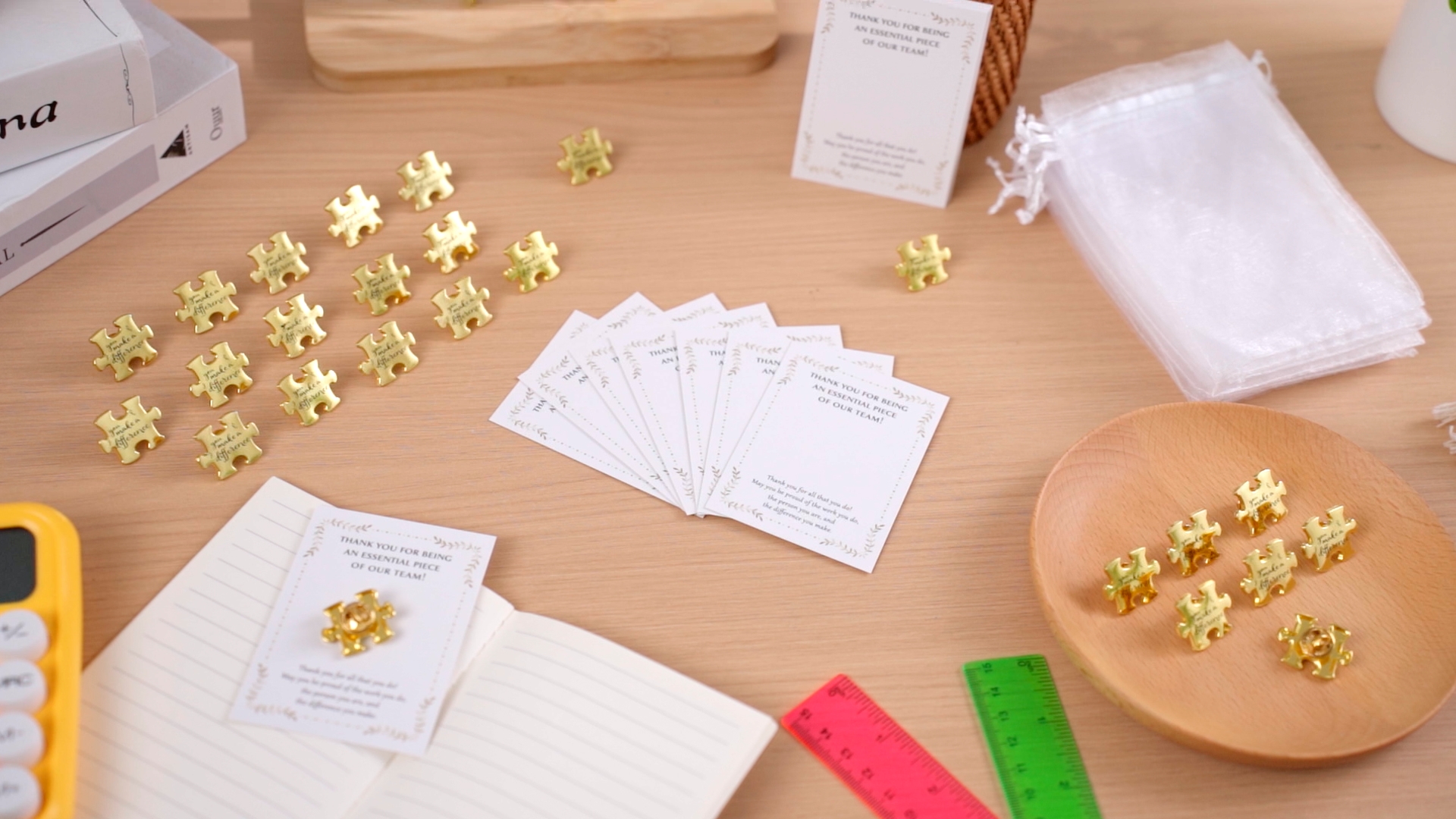 Staff Appreciation Gifts 30 Sets Employee Appreciation Gift Kit - Smile Face Lapel Pins With Thank You Cards Teacher Appreciation Cards