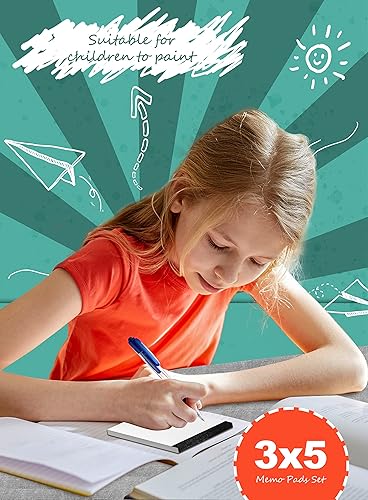 Miniatura 5 de Paquete de 10 blocs de notas pequeños para la lista, blocs de notas blancos de 3 x 5 pulgadas, bloc de notas de trabajo para escritura, blocs de