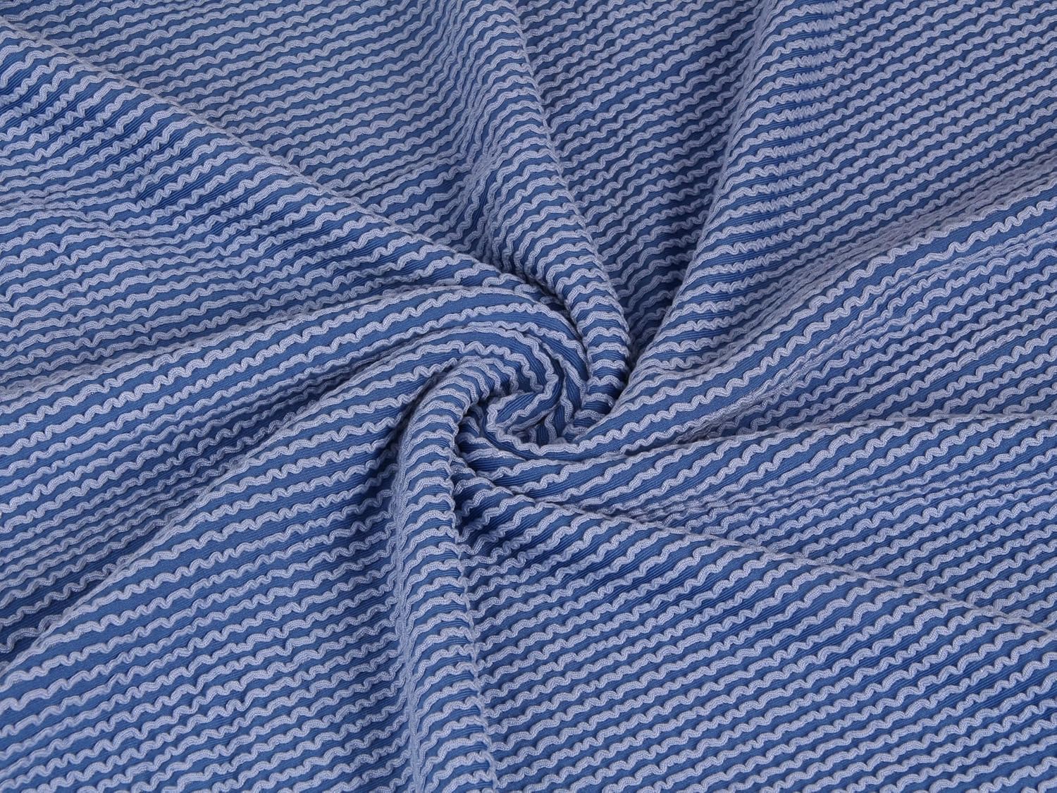 miduo Womens Casual Summer Crewneck Short Sleeve Striped Textured Ribbed Mini Tshirt Shift Dress - Image 5