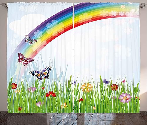 Miniatura 10 de Ambesonne Cortinas modernas, que muestran afecto, animales salvajes, familia sabana, efecto fotográfico, impresión artística fotográfica, sala de