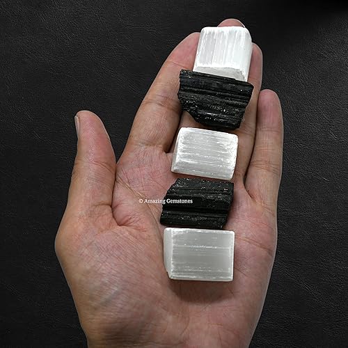 Miniatura 8 de Angel Aura - Cristales de cuarzo crudo y piedras curativas, rocas naturales para hacer rodar y hacer tú mismo, piedras y cristales crudos (1 libra)