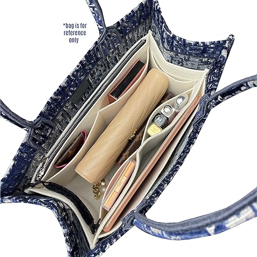 Miniatura 6 de Divitize Organizador de bolsas de alta calidad compatible con mini bolsa de libros, inserto de tamaño detallado de mejor ajuste, base de doble capa