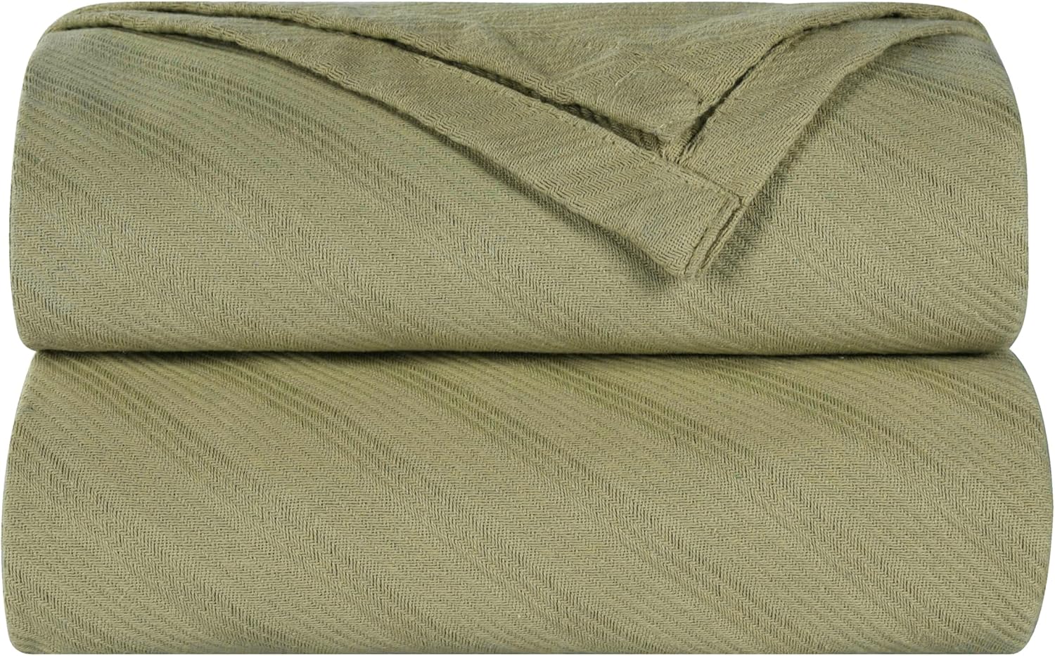 Superior Milan Cotton Blanket, for Picnic, Beach, Traveling or Camping, Bedroom Decor, Essentials, Cover for Bed, Couch, Lounging, Textured Jacquard, Striped Woven Blanket, Twin, Sage - Image 16