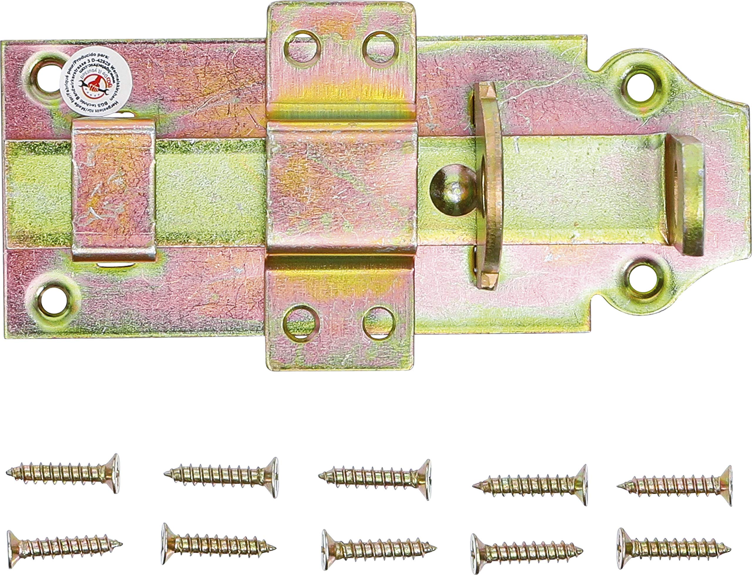 BGS Diy 8081 | Cerrojo con pasador | 125 x 50 mm
