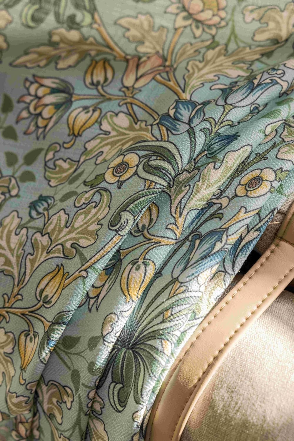 Floral Blackout Curtains 54 Inch Length for Living Room Bedroom 1 Panel Lined Back Tab Window Drape Thermal Rustic Classic America Style Curtains