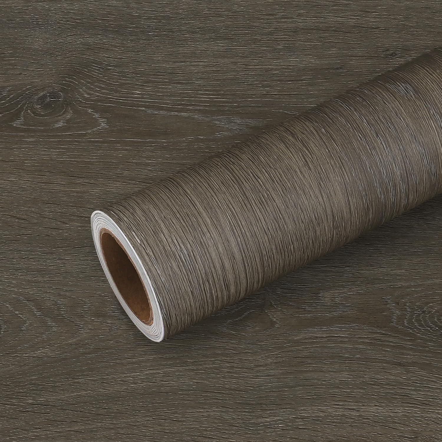 VEELIKE Thick Dark Brown Wood Contact Paper Peel and Stick Countertop Contact Paper Waterproof 24''x354'' Peel and Stick Wood Wallpaper Self Adhesive Woods Vinyl Wrap for Countertops Cabinets Table