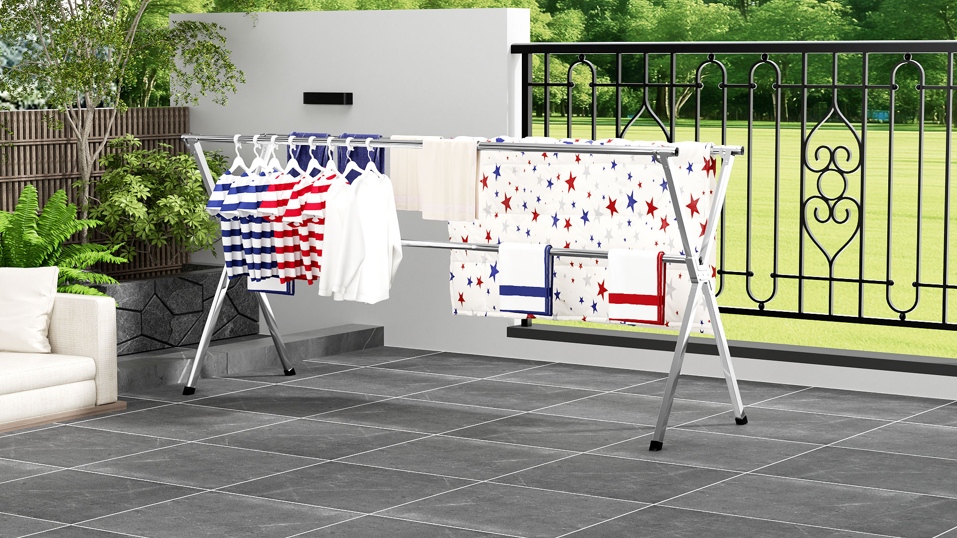 Amazon.com: SOLVESTIS Clothes Drying Rack, Heavy-Duty Folding