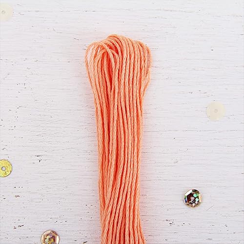 Vista 75 de Threadart - Hilo de bordar de algodón largo egipcio de alta calidad, 12 madejas Morado 6 hilos divisibles de 8.75 yardas cada uno para bordado a