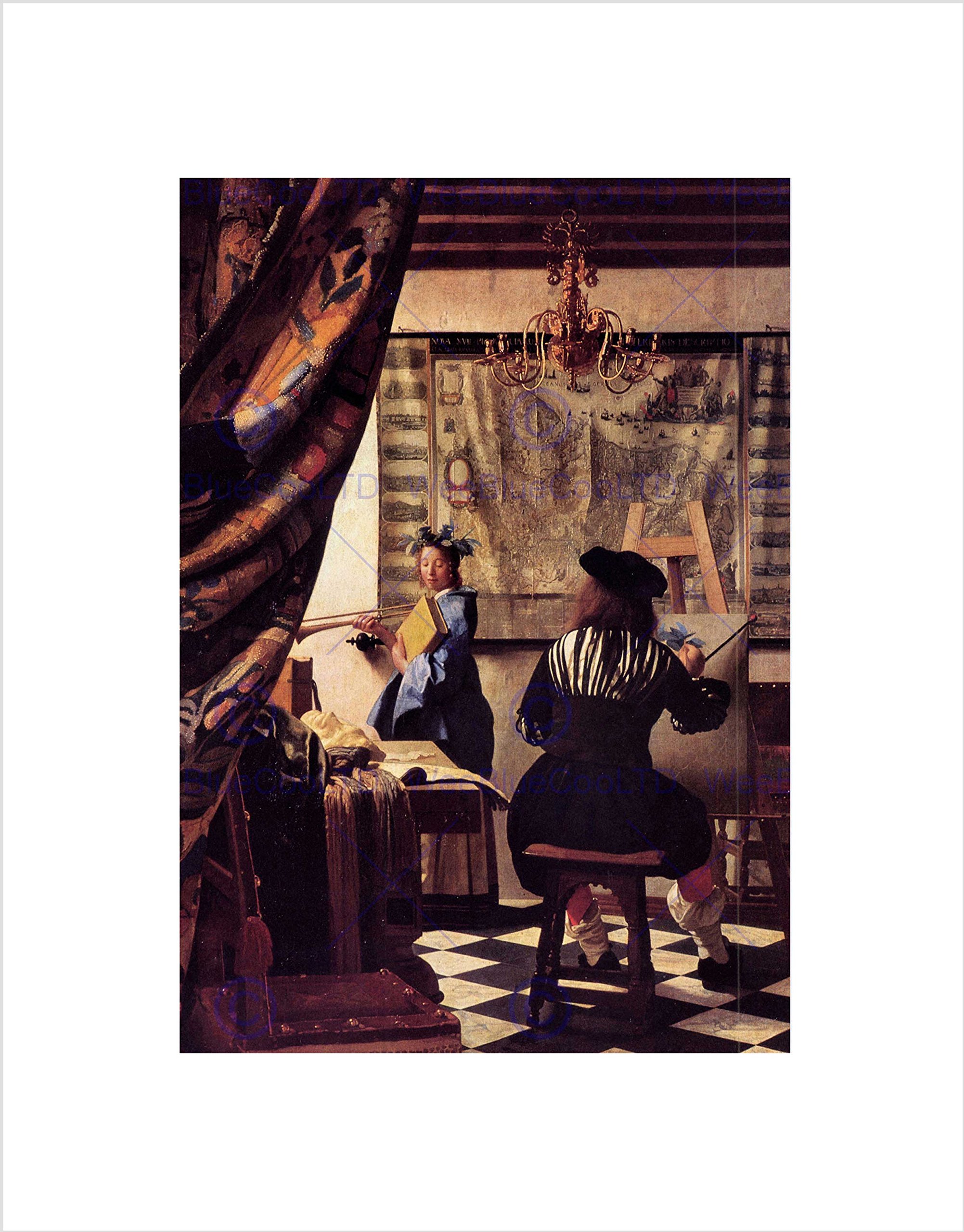Wee Blue Coo Vermeer Allegory Of Painting Old Master Wall Art Print