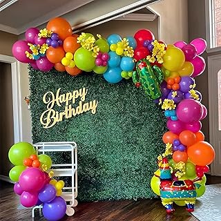 Mexican Fiesta Party Decorations 146pcs Fiesta Pastel Balloon Arch Garland Kit Cactus Llama Foil Balloons Taco Twosday Birthday Decoration Cinco De Mayo Taco Party Supplies
