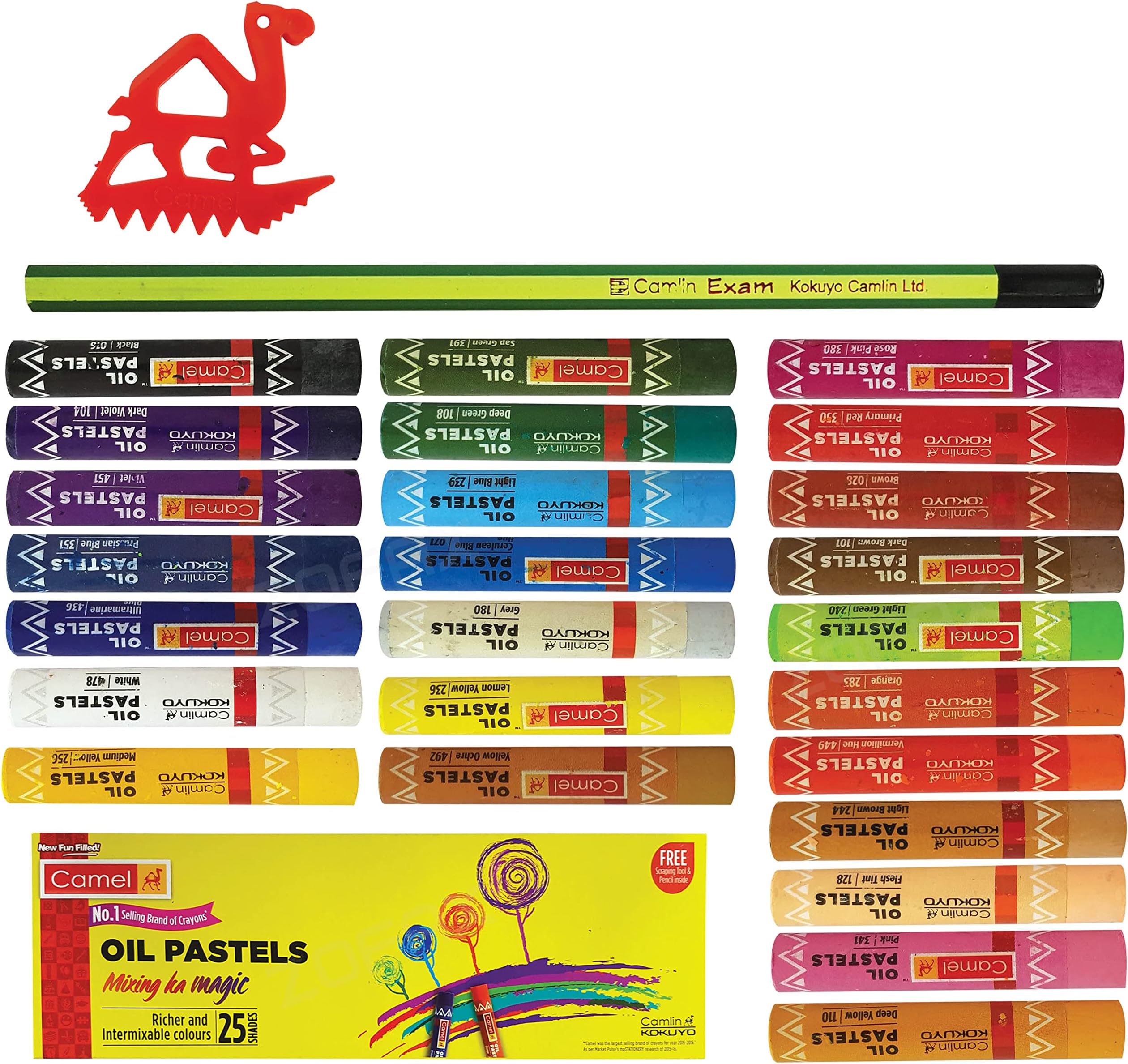 25 Oil Pastels Fade Resistance Assorted Colours Bright Smooth Shades