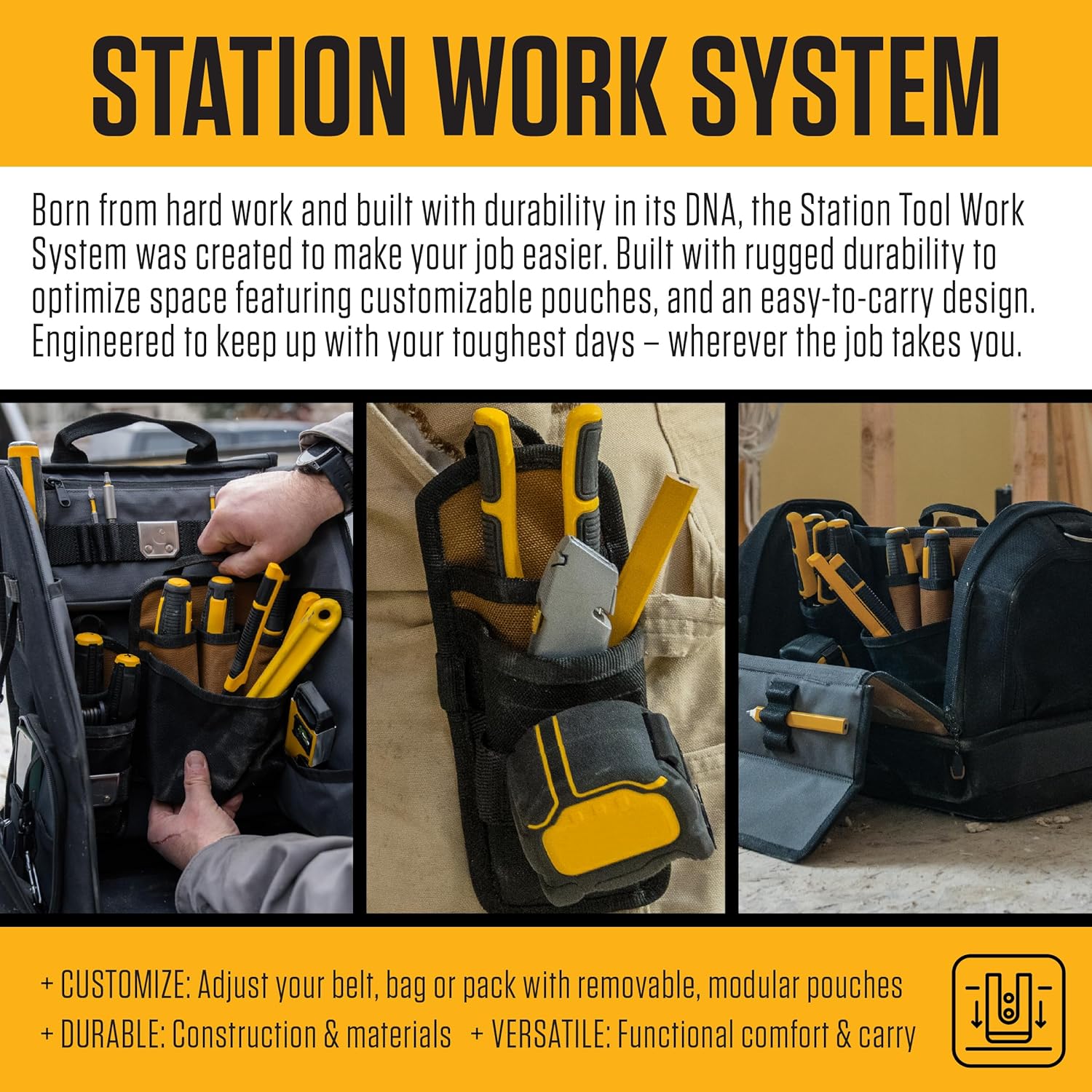 Carhartt Station Tool Organizer, Durable, Water-Resistant, Station Tool Tote