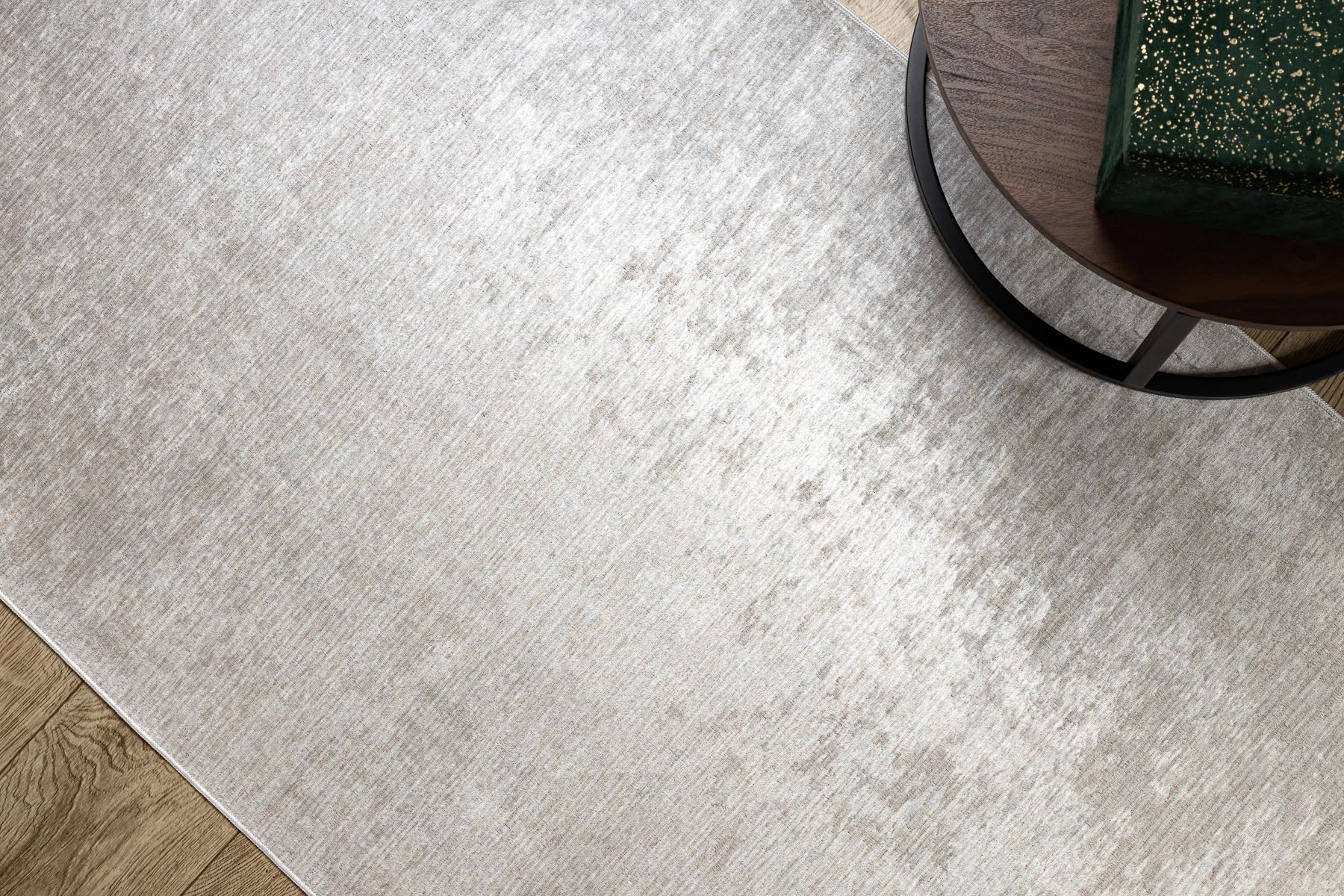 rugsx Läufer Antirutsch Lotus Smooth 52420 Melange beige - Waschbar - 80x500 cm- Rutschfester Teppich für Flur & Küche