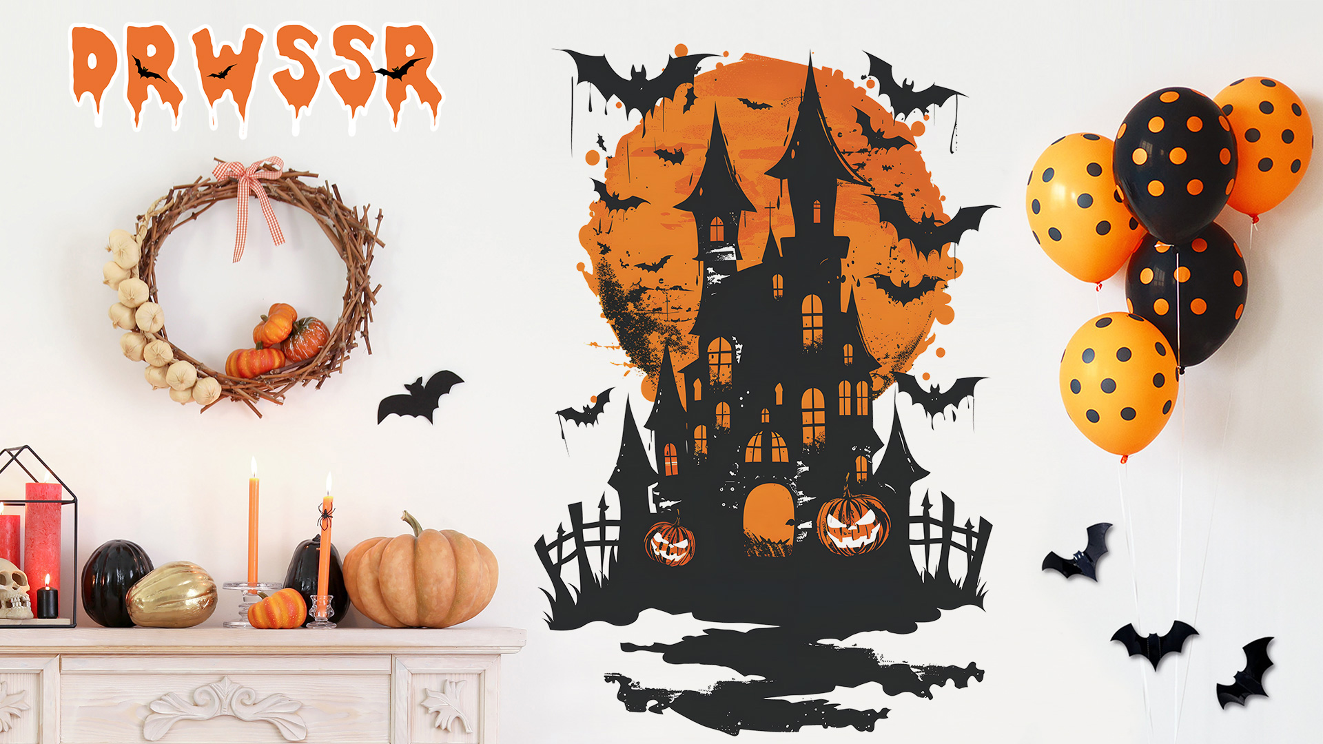 2 Hojas De Pegatinas De Pared De Halloween Extraíbles, Para