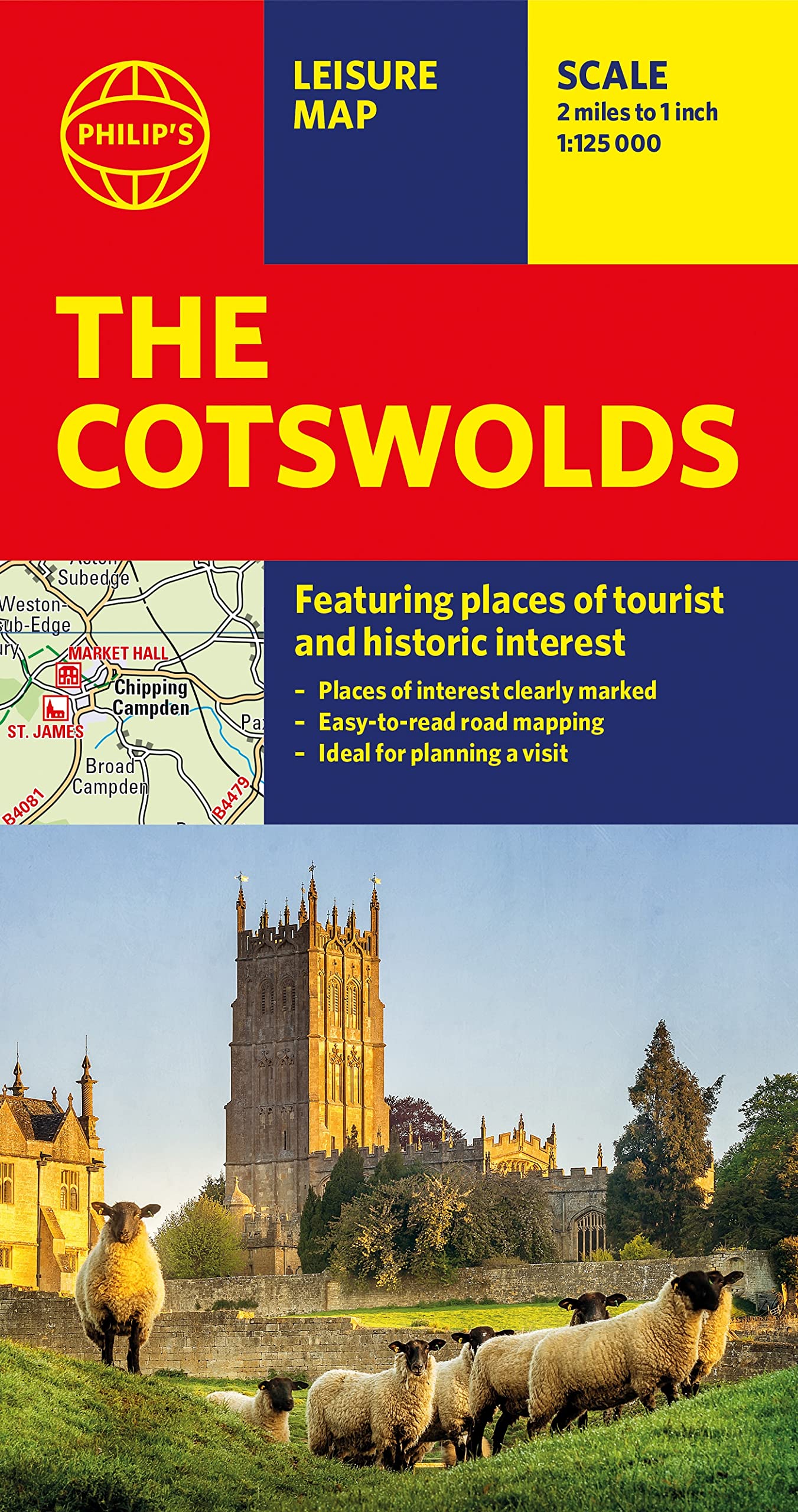 Philip's The Cotswolds: Leisure and Tourist Map (Philip's Red Books)