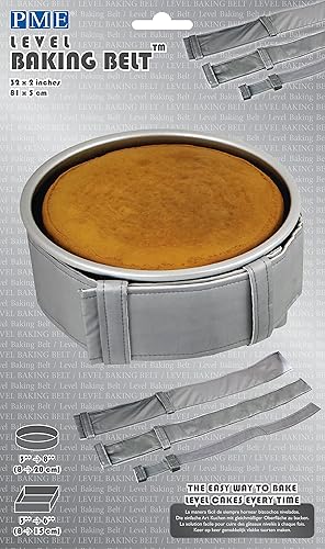 Miniatura 2 de PME Level - Cinturón para hornear para sartenes redondas y cuadradas, 42 x 4 pulgadas, gris