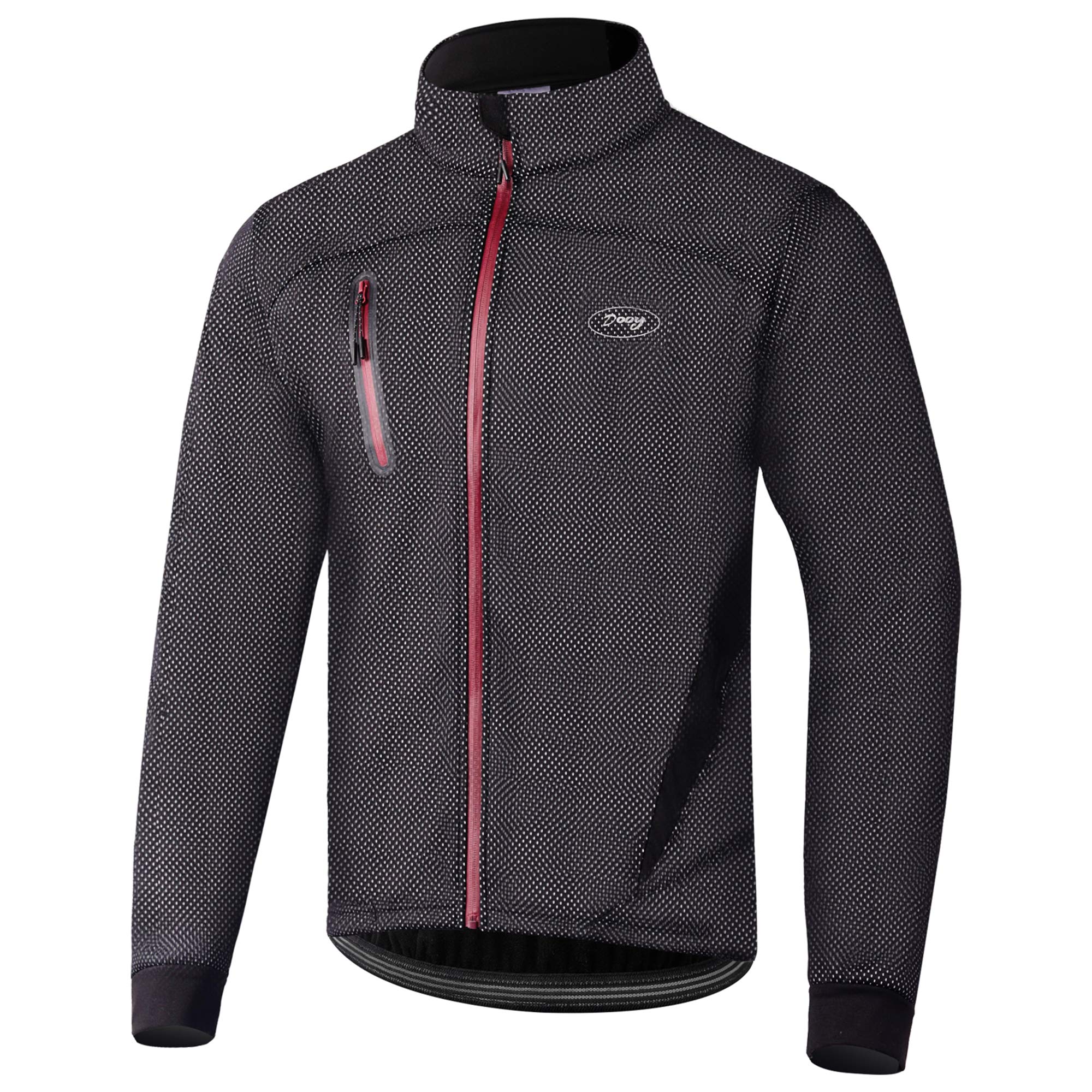 Veste de cyclisme thermique softshell coupe-vent homme imperméable VTT - 8