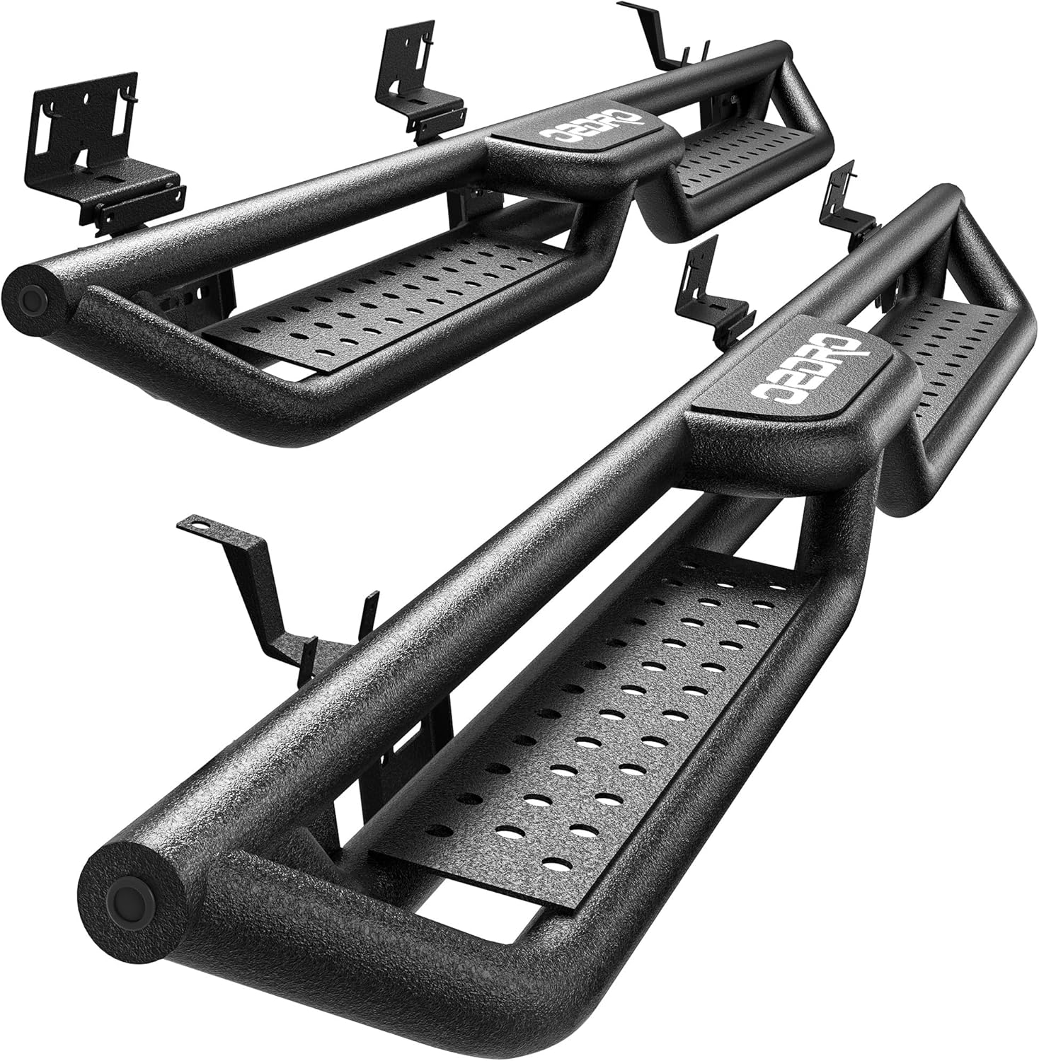 OEDRO 6" Running Boards Compatible with 2021-2025 Ford Bronco 4 Door, Heavy-Duty Steel Side Steps, Bolt-On Nerf Bars with Anti-Slip Texture, Black Powder Coated Two-Stair