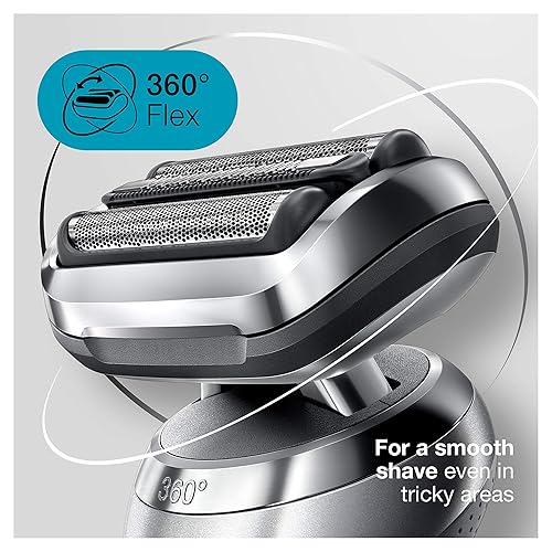 Miniatura 3 de Braun Maquinilla de afeitar eléctrica para hombres, Series 7 360 Flex Head Foil Shaver con recortadora de barba de precisión, recargable, funda