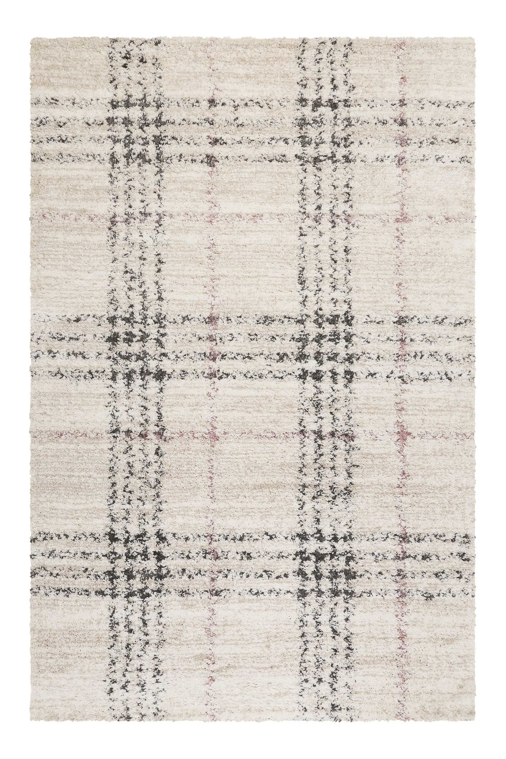 Esprit Tapis tissé moderne à poils longs, pour salon, chambre à coucher et chambre d'enfant – Nora (133 x 200 cm, blanc crème)