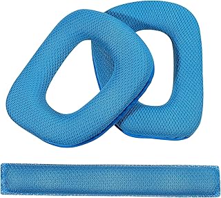 SOLUSTRE Zestaw 2 zamiennych słuchawek nauszniki i opaska na czoło poduszka poduszka kompatybilna z G930 G430 G35 F450 słuchawki niebieskie