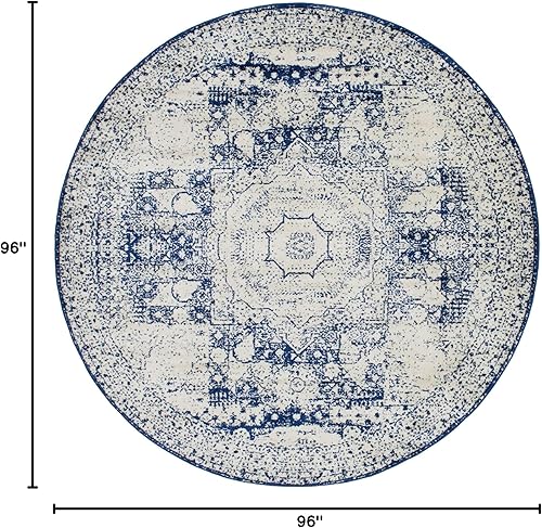 Vista 60 de Unique Loom Bromley Collection Vintage Traditional Medallion Border - Alfombra, Polipropileno, Amarillo/Crema azu/marfil,Gris