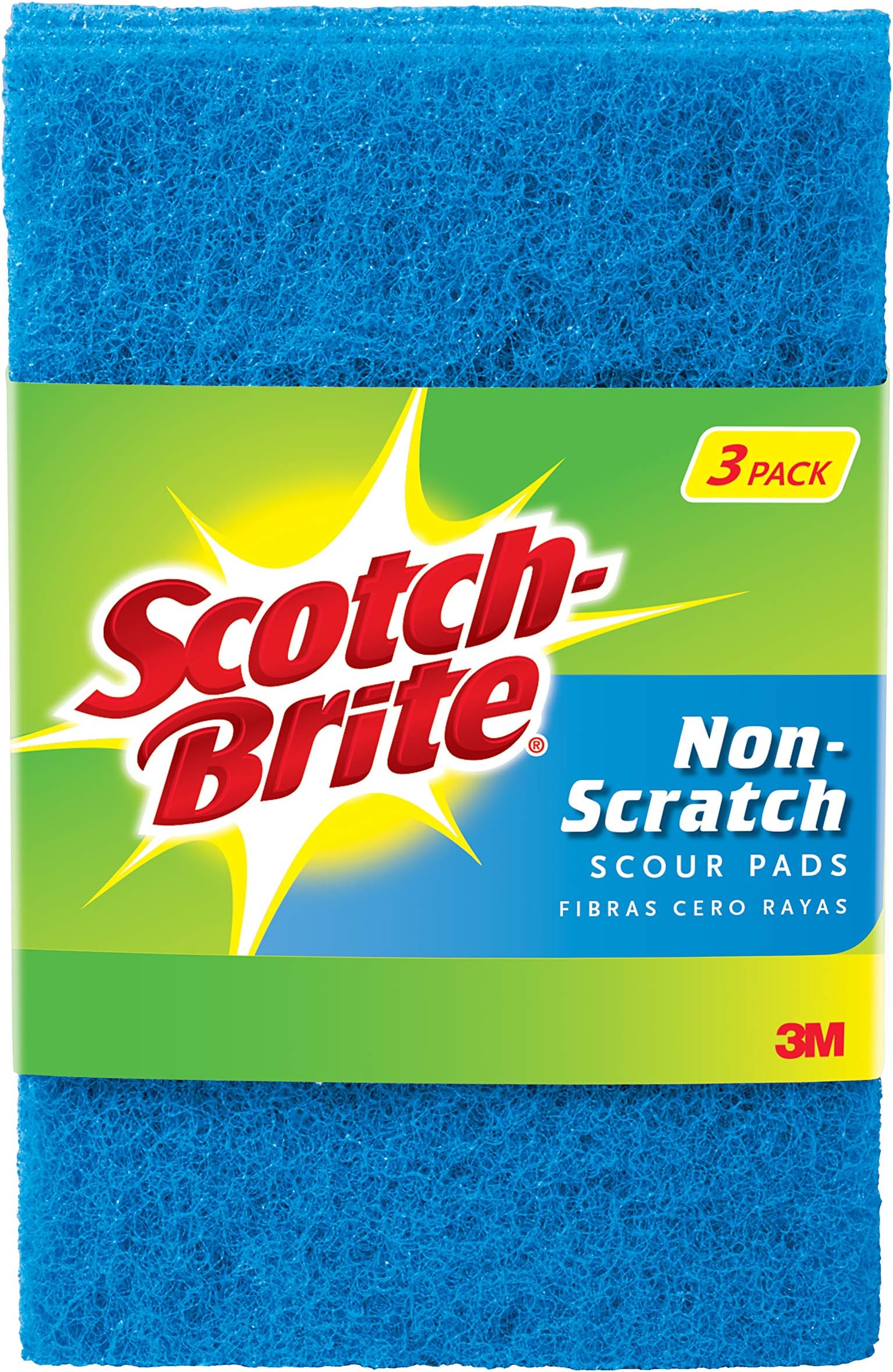Scotch-brite 623-10 Multi-purpose Non-scratch Scour Pads, 3-pack