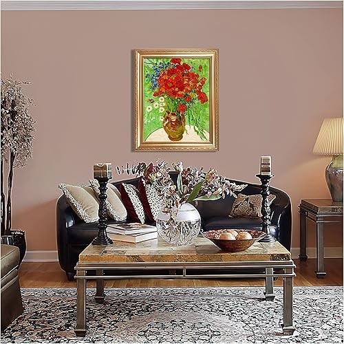 Miniatura 1097 de A&T ARTWORK The Starry Night de Vincent Van Gogh. Tamaño del marco: 36 x 30 pulgadas, tamaño de la imagen: 30 x 24 pulgadas, reproducciones clásicas