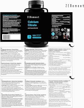 Calcium Citrate with D3 + K2 - Teeth, Bones & Muscles - 120 Capsules