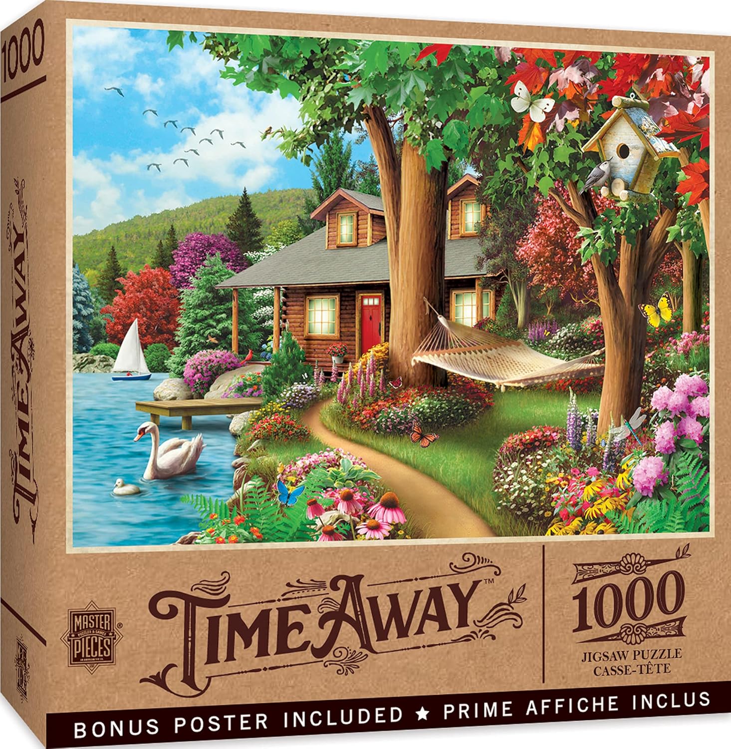 MasterPieces Evening Tranquility 1000 Piece Jigsaw Puzzle for Adults - 19.25"x26.75" - Nature Scene, Collage Puzzle, Unisex Adult