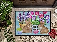 Vista 148 de Caroline's Treasures PJC1117JMAT - Felpudo para puerta delantera de 24 x 36 pulgadas, tapete antideslizante lavable de pelo bajo, 24 x 36 pulgadas