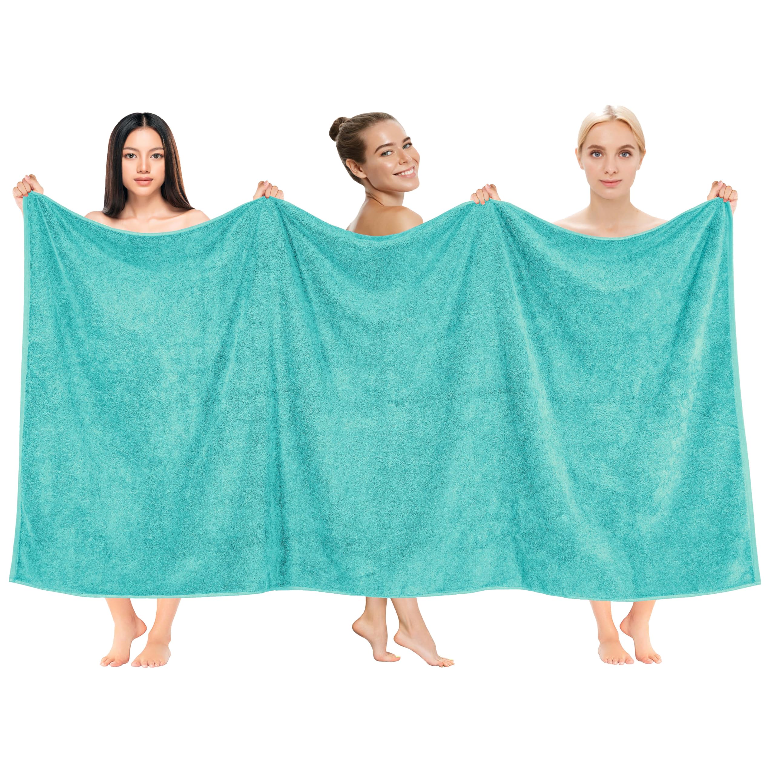 Cotton Paradise Oversized Bath Sheet, 100% Cotton 40x80 Clearance Bath Towel Sheet, Turkish Extra Large Bath Towel for Bathroom, Turquoise Bathsheet