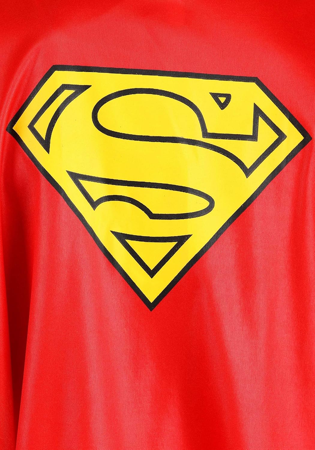 DC Comics Classic Superman Deluxe Kids Costume with Cape, Muscle Padded Jumpsuit w/attached Boot Covers, Briefs & Belt