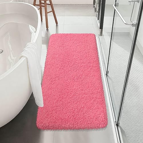 Miniatura 24 de Alfombras de Baño Antideslizantes 24"x16", Alfombrillas de Baño Absorbentes de Secado Rápido, Alfombras de Baño de Microfibra Shaggy, Felpa Extra