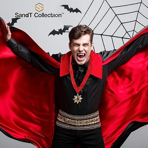 Miniatura 3 de Medalla Drácula con cinta roja, perfecta para Halloween, fiestas, cosplay y mucho más