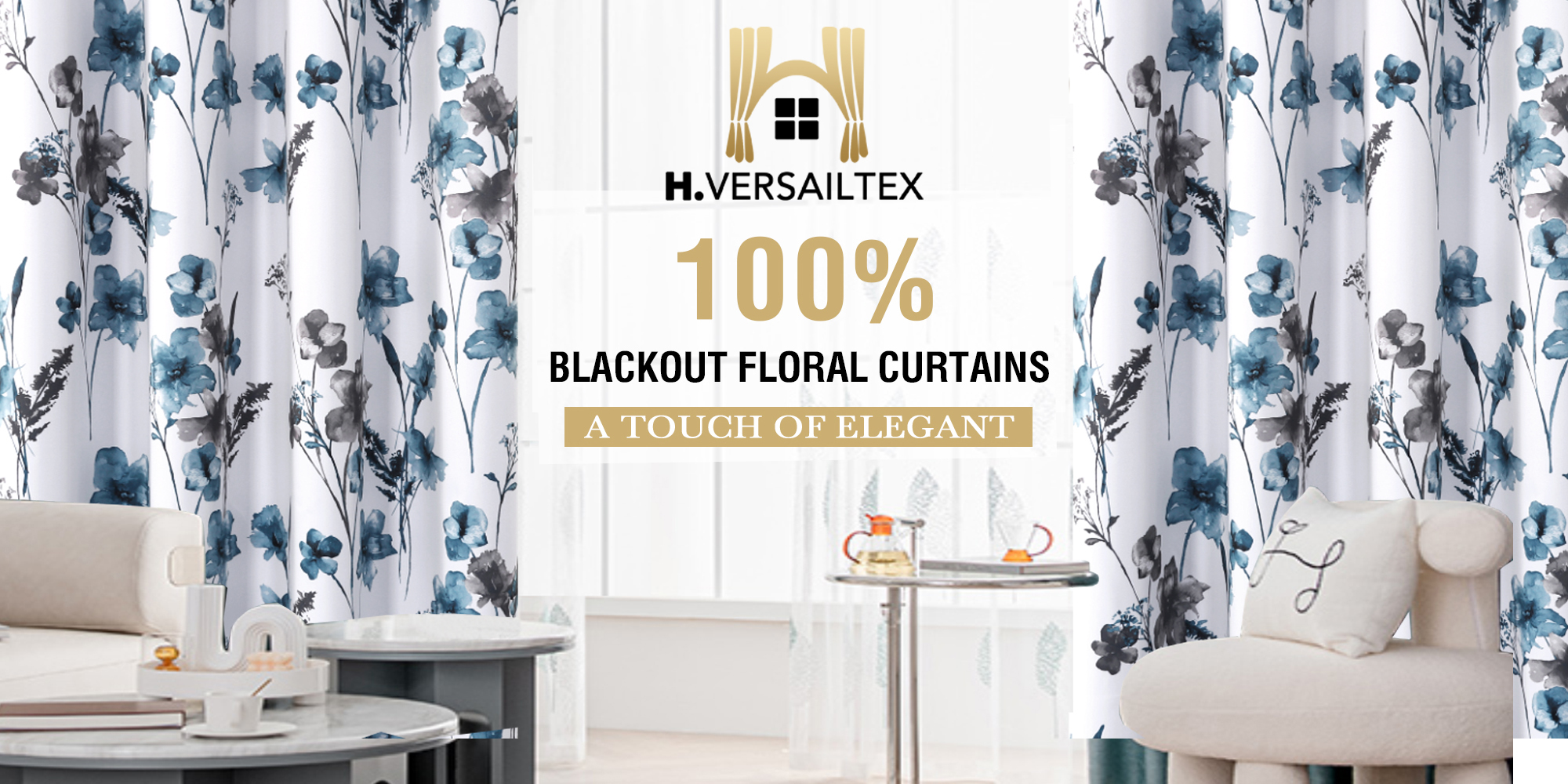 Amazon.com: H.VERSAILTEX 100% Blackout Curtains 84 inch Length 2