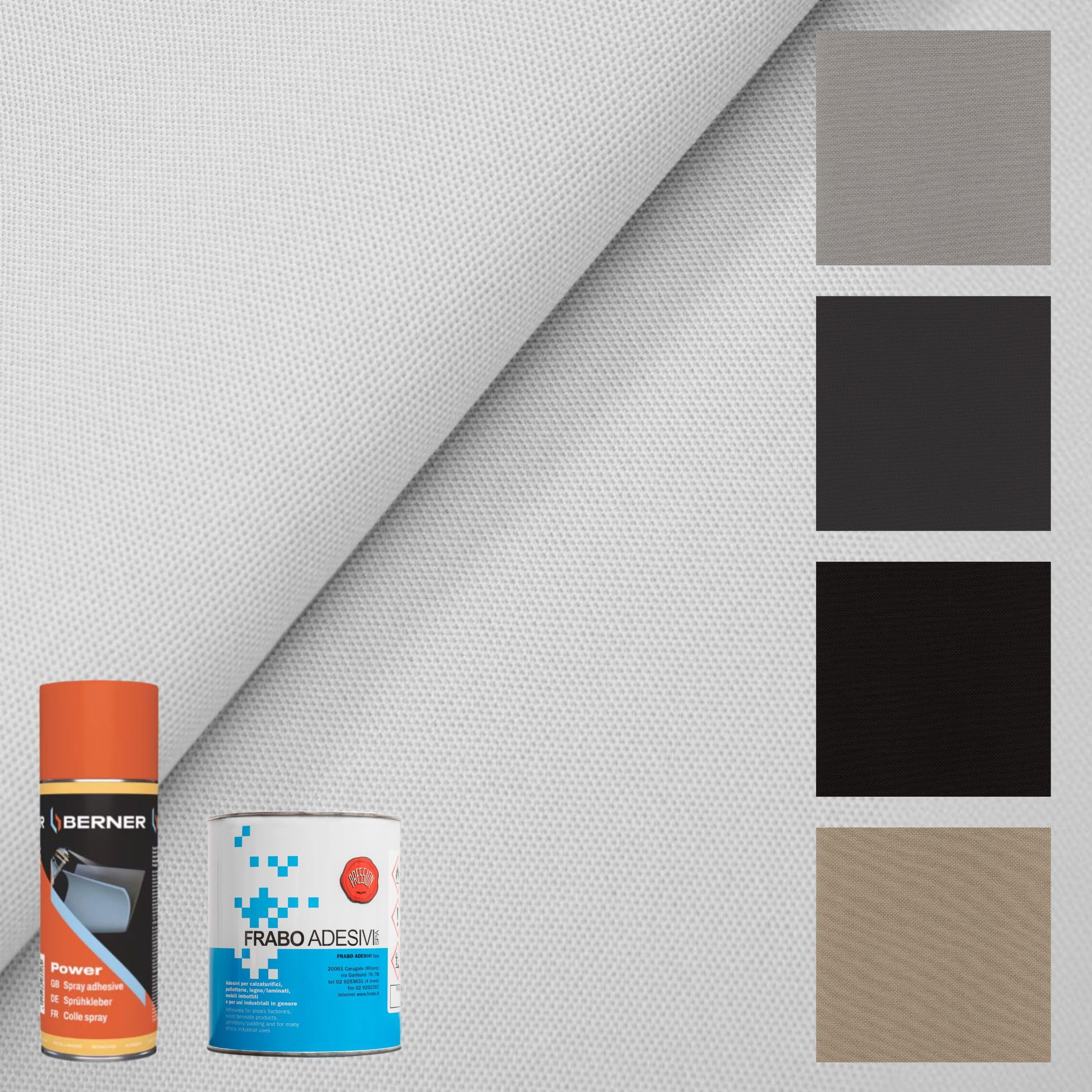 Kit Riparazione Tessuto Cielo Auto - Nido D'ape Beige Con 3 Colle Spra Misura 1 50 X 1 M Adatto Anche Per Pannelli Portiere E Pantoni